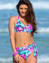 Pour Moi Heatwave Halter Bikini Top Aquaburst Aqua Floral