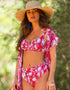 Pour Moi Santa Monica Balconette Bikini Top Red Floral