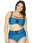 Curvy Kate Rock The Pool Padded Balcony Bikini Top Petrol Blue