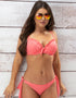 Pour Moi Hot Spots Padded Plunge Bikini Top Coral