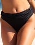 Pour Moi Azure Fold Rouched Bikini Brief Black