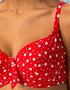 Pour Moi Mini Maxi Sweetheart Lightly Padded Bikini Top Red