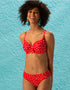 Pour Moi Mini Maxi Sweetheart Lightly Padded Bikini Top Red