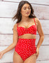 Pour Moi Mini Maxi Sweetheart Lightly Padded Bikini Top Red