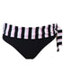 Pour Moi Borderline Fold Tie Bikini Brief Black/Pink