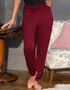 Pour Moi Sofa Love Foldover Cuffed Trousers Berry