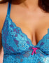 Pour Moi Amour Convertible Bralette Teal/Raspberry
