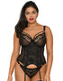 Scantilly Surrender Plunge Basque Black