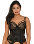 Scantilly Surrender Plunge Basque Black