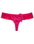 Playful Promises Ruby Satin Crossover Thong Red Pink
