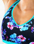 Pour Moi Energy Lightly Padded Sports Bra Blue/Pink