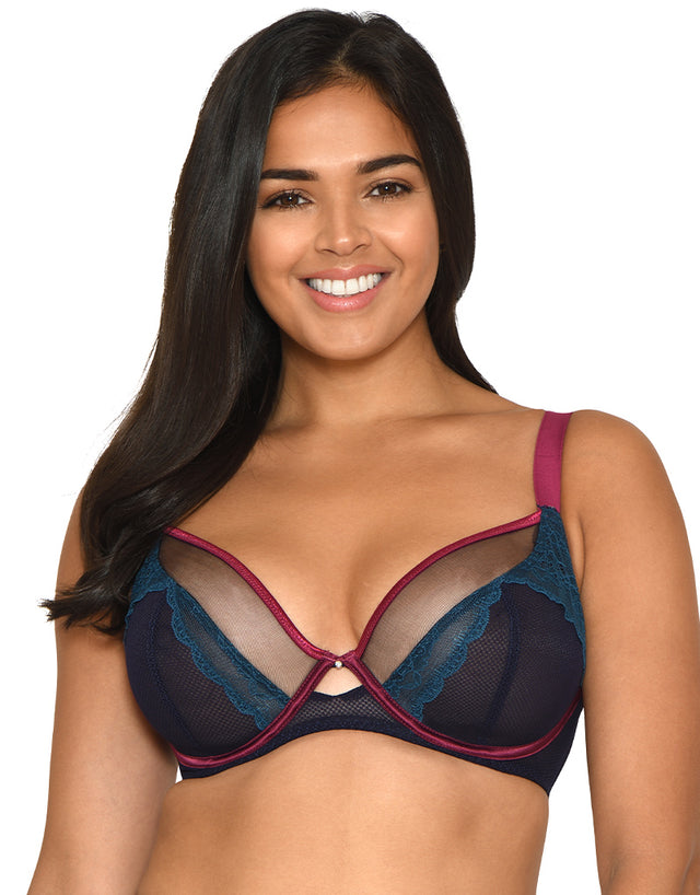 Curvy Kate Flutterby Plunge Bra Navy Mix