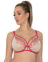 Scantilly Submission Plunge Bra Latte/Red