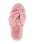 Totes Isotoner Ladies Fluffy Toe Post Slippers Dusky Pink