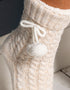 Pour Moi Cosy Cable Knit Slipper Sock Cream