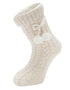 Pour Moi Cosy Cable Knit Slipper Sock Cream