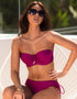 Pour Moi Coco Beach Strapless Lightly Padded Bikini Top Cassis Purple