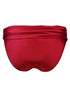 Pour Moi Azure Fold Rouched Bikini Brief Deep Red
