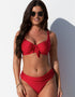 Pour Moi Azure Lined Full Cup Bikini Top Deep Red