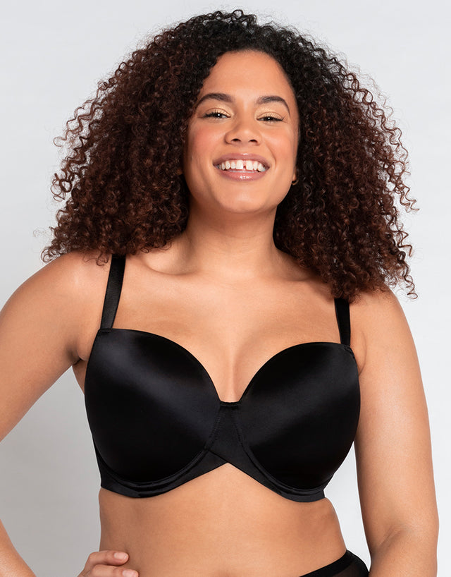 Curvy Kate Smoothie T-Shirt Balcony Moulded Bra Black