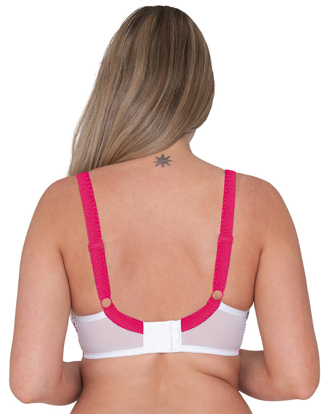 Curvy Kate Doodle Balcony Bra White Print