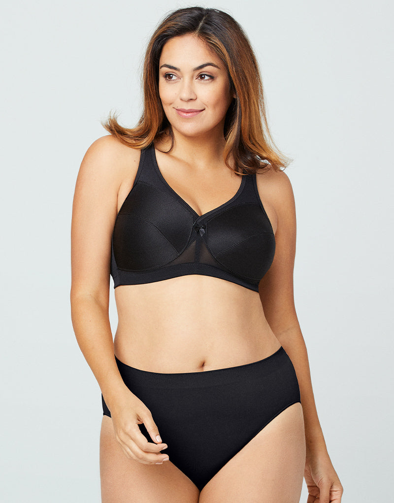 Glamorise Made to Move Wire Free Support Bra Black – Brastop US