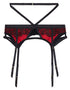 Playful Promises Tasmin Lace Suspender Ruby Red