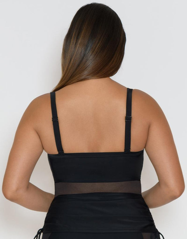 Curvy Kate Sheer Class Balcony Tankini Top Black