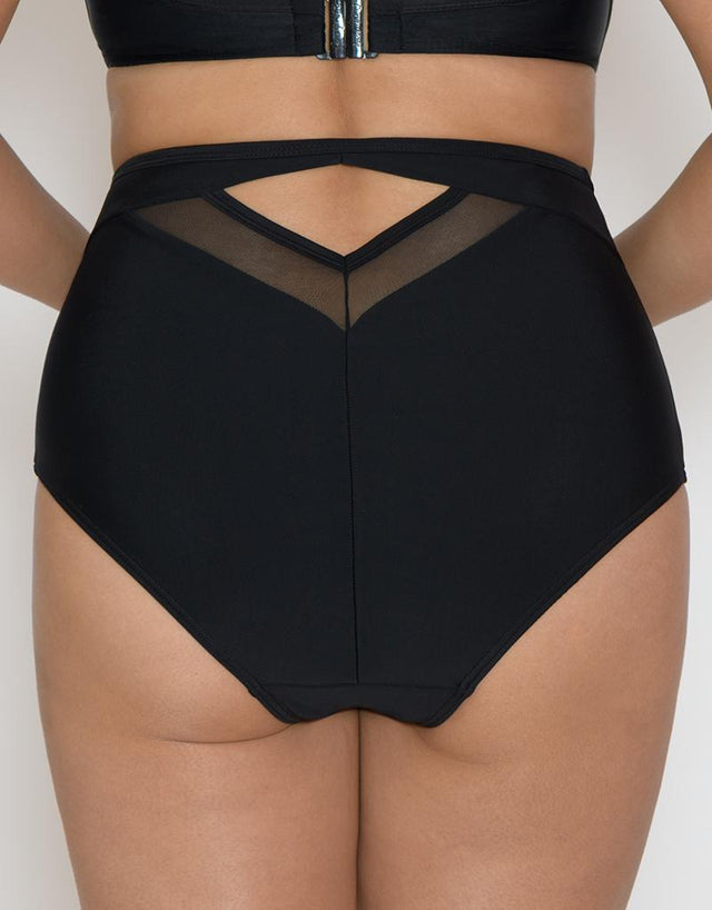 Curvy Kate Sheer Class High Waist Bikini Brief Black