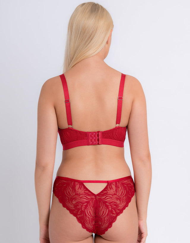 Curvy Kate Lace Daze Brazilian Brief Lipstick Red
