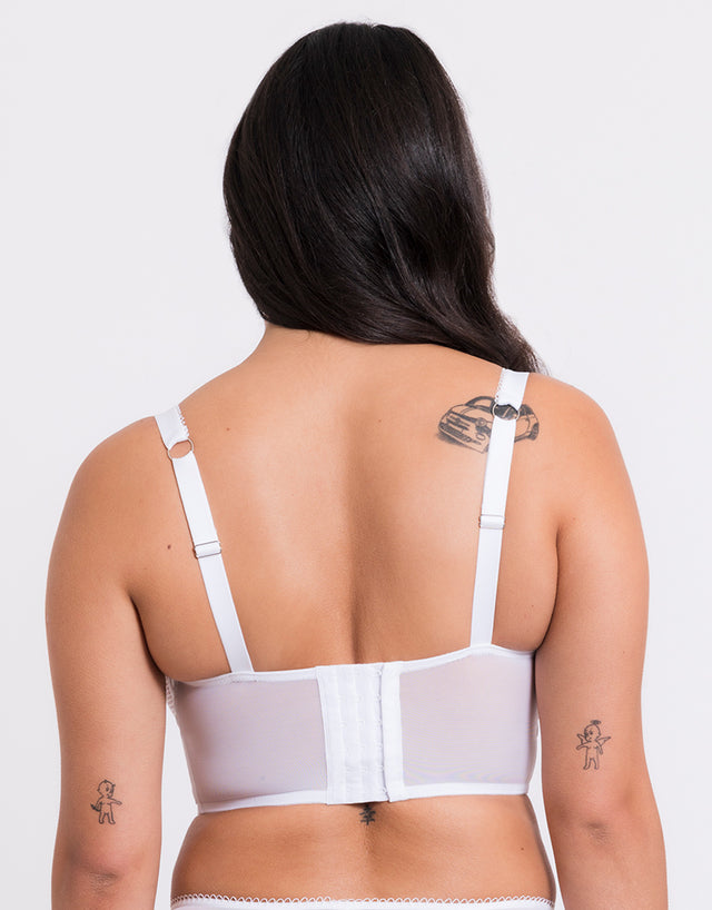 Curvy Kate Gin Fizz Longline Balcony Bra White/Blush