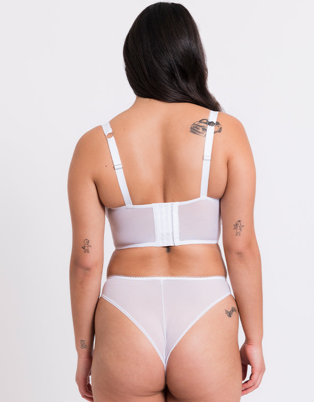 Curvy Kate Gin Fizz Longline Balcony Bra White/Blush