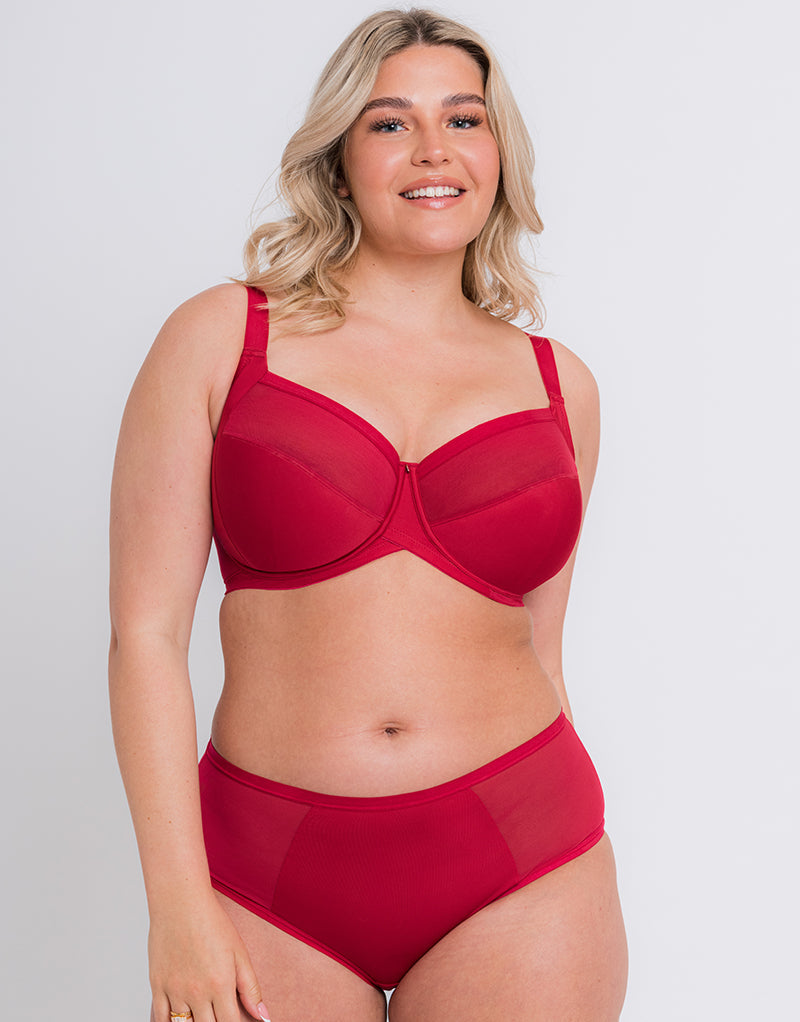 Curvy Kate WonderFully Full Cup Side Support Bra Strawberry Red