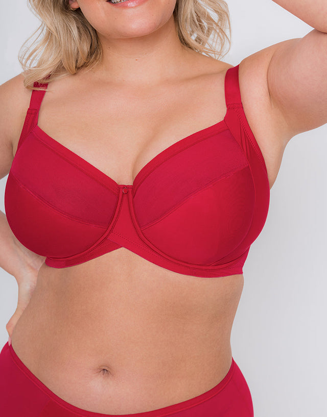 Curvy Kate WonderFully Full Cup Side Support Bra Strawberry Red