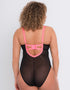 Curvy Kate Elementary Plunge Bodysuit Black/Pink