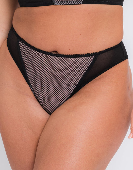 Curvy Kate Gin Fizz Brazilian Black/Blush