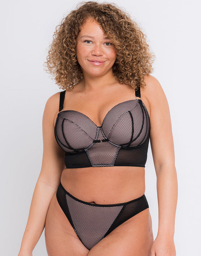 Curvy Kate Gin Fizz Brazilian Black/Blush
