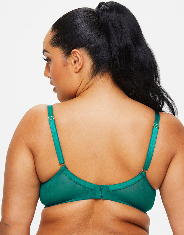 Ann Summers The Lasting Lover Plunge Bra Green/Black