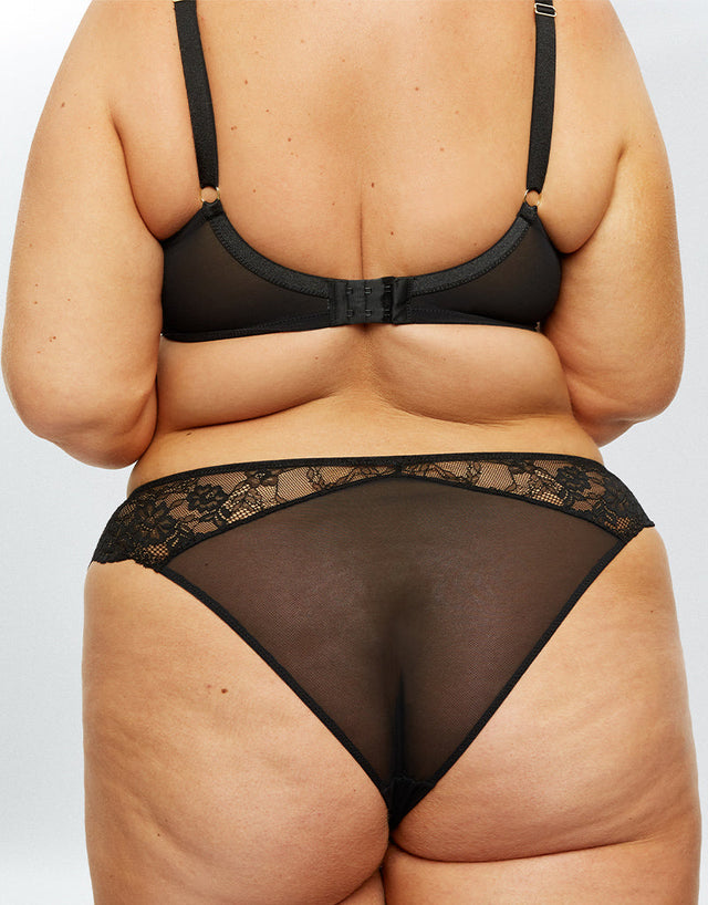 Ann Summers Sexy Lace Planet Plunge Bra Black