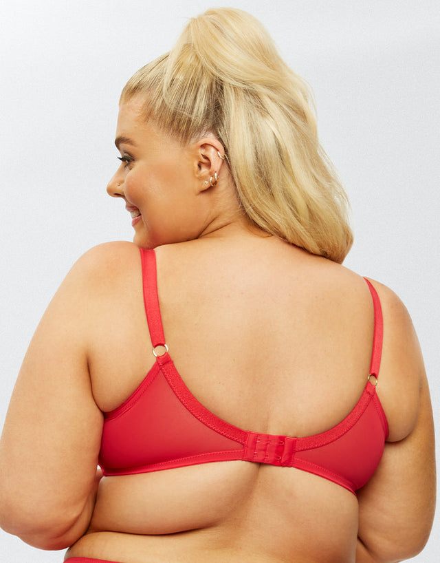 Ann Summers Sexy Lace Planet Plunge Bra Red