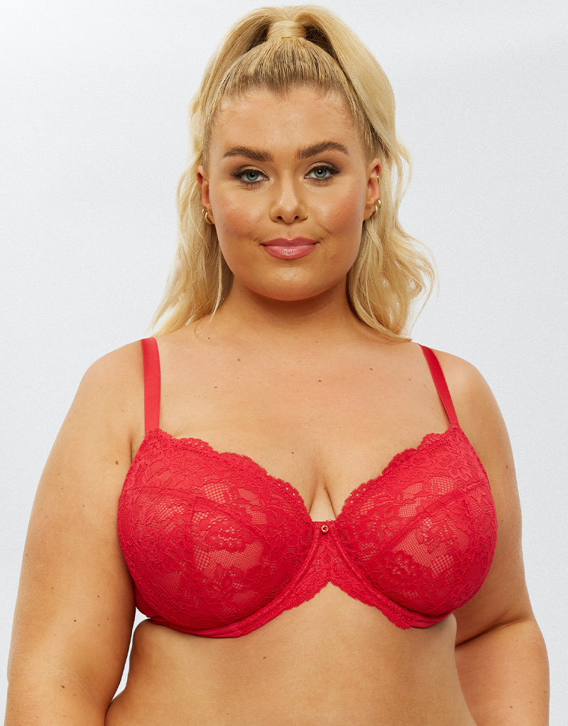 Ann Summers Sexy Lace Planet Plunge Bra Red – Brastop UK