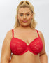 Ann Summers Sexy Lace Planet Plunge Bra Red