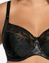 Ava Lingerie Garden Lace Balconette Bra Black