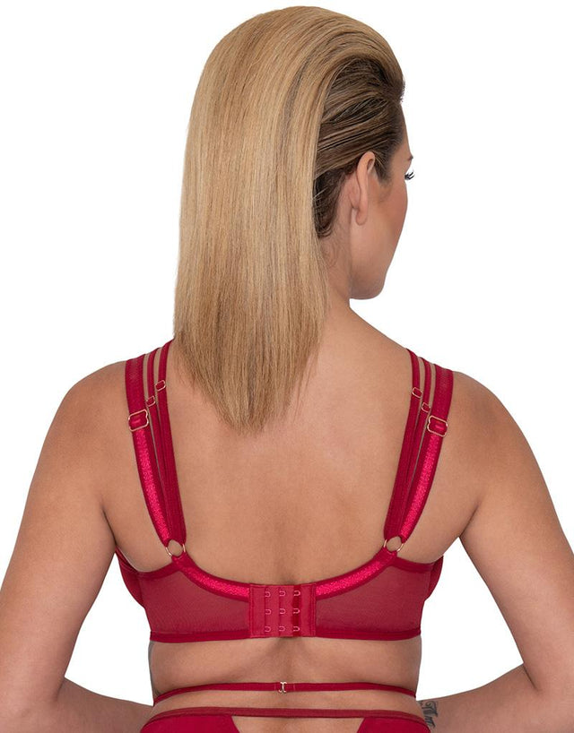 Scantilly Black Magic Plunge Bra Red