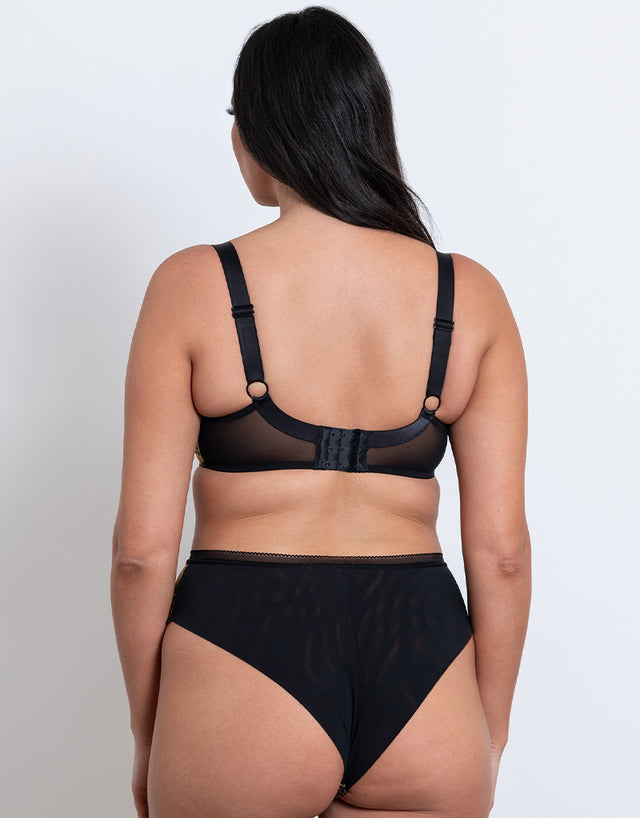 Curvy Kate Artisan Balcony Bra Ochre/Black