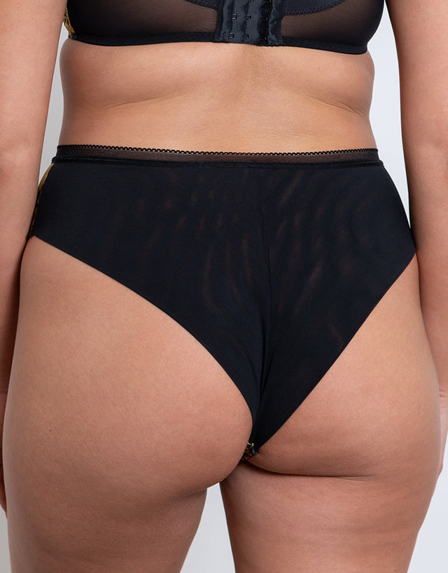 Curvy Kate Artisan High Waist Brazilian Ochre/Black