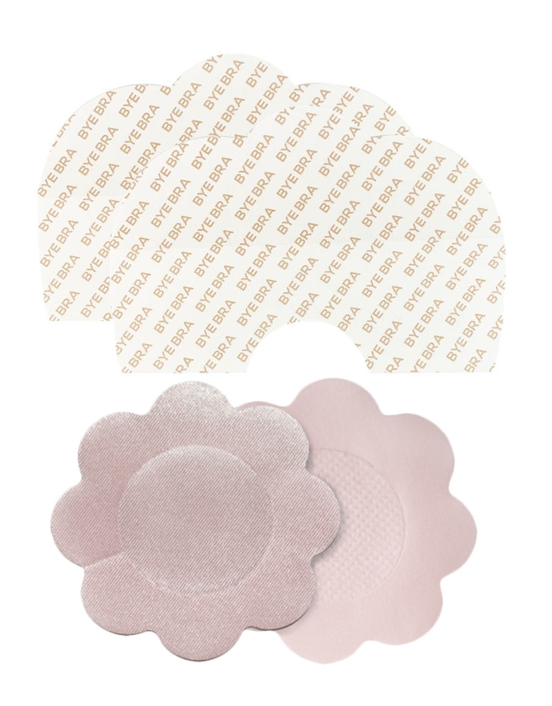 Bye Bra Breast Lift Pads, 93% Cotton + Satin Nipple Cover, Biege, A-C at   Women's Clothing store