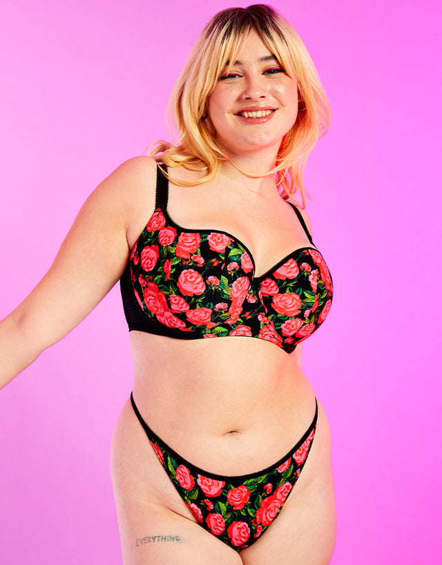 Curvy Kate Boost in Bloom Thong Print Mix