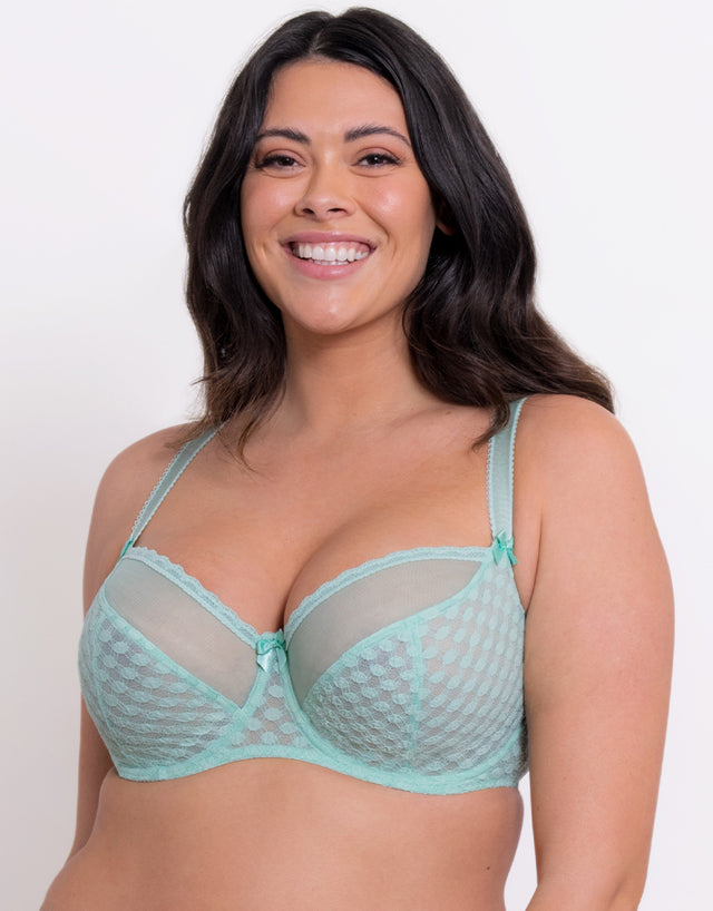 Curvy Kate Dottie Balcony Bra Mint Green