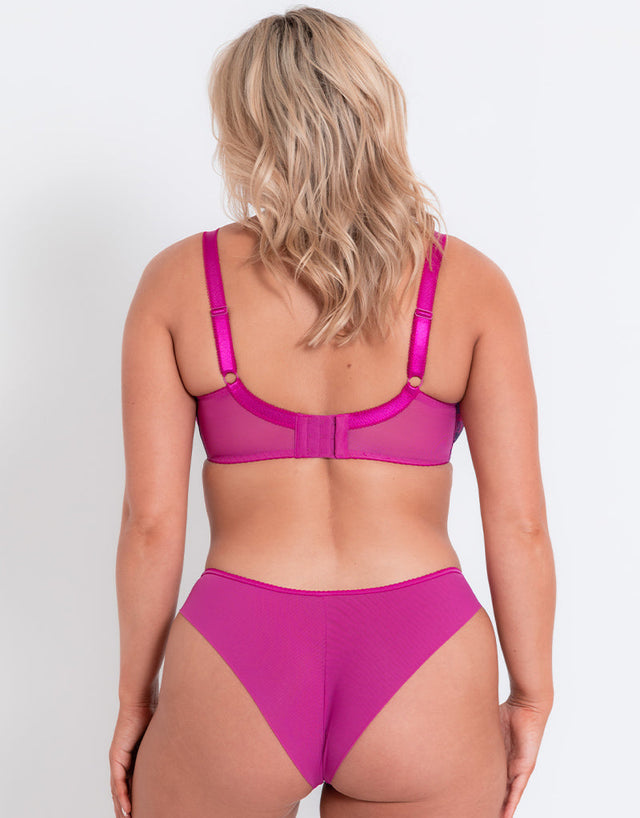 Curvy Kate Drama Queen Brazilian Brief Fuchsia Print